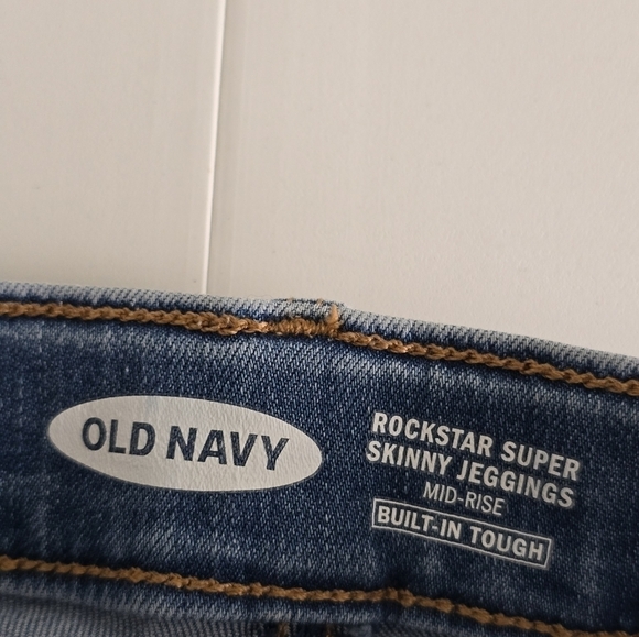 Old Navy Jeans Junior Sz 14 Blue Rockstar Skinny Mid Rise Light Wash 28x26 - Picture 5 of 9